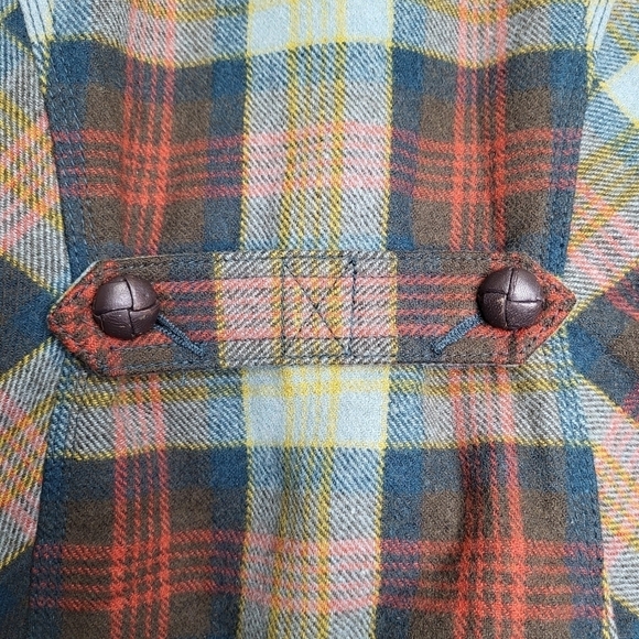 Triple Five Soul Warm Plaid Vest. Size Large. Green, Brown, Red - Picture 15 of 15